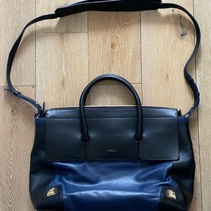 Furla Blue Asia Daphne Tote Bag